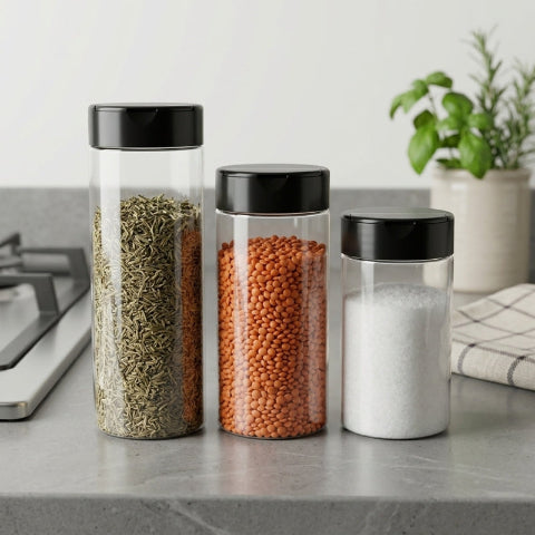 3 formats pot a epice sur un comptoir