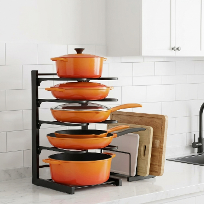 Etagere cuisine assemblage vertical 5 niveaux un côté
