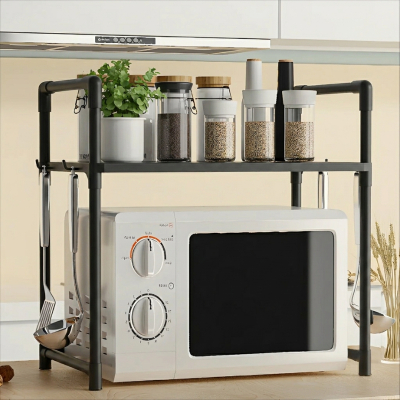 Assaisonnements dessus et micro onde dessous etagere pour micro onde