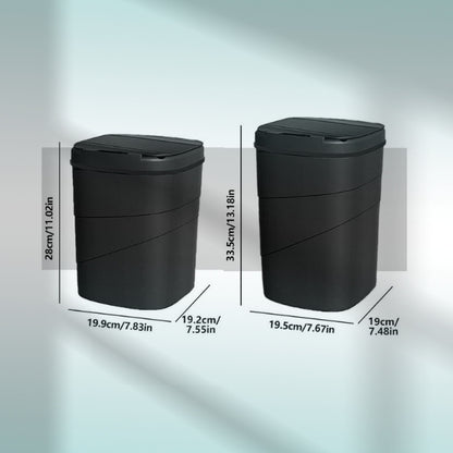 Cuisine poubelles noire detail dimensions