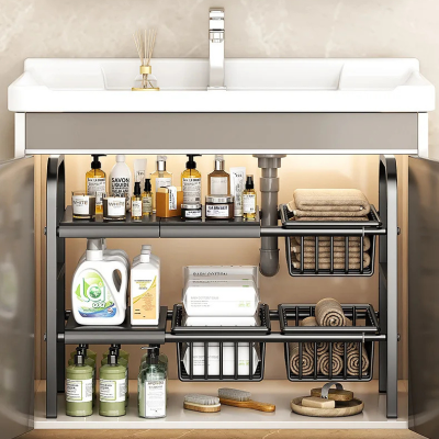 Étagère cuisine rangement sous lavabo salle de bain