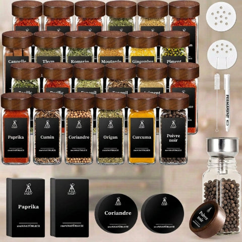 Ensemble de 24 pots a epices avec accessoires