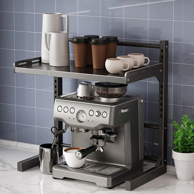 Machine café dessous et tasses dessus Support micro onde