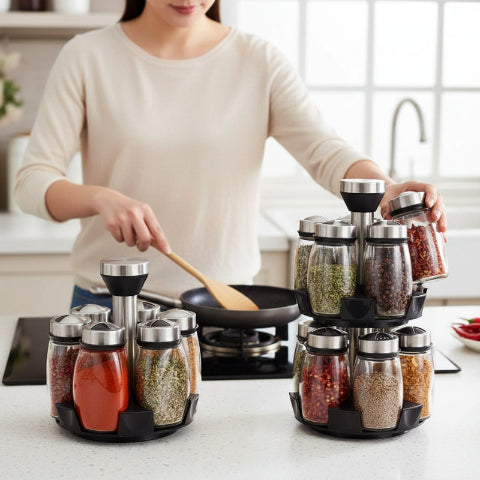 Personne cuisinant qui prend un pots a epices