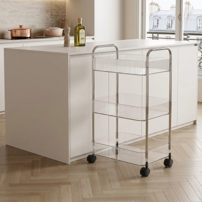 Rangement etagere cuisine vide 3 niveaux sans paniers