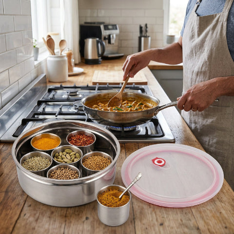 boites a epices près personne qui cuisine