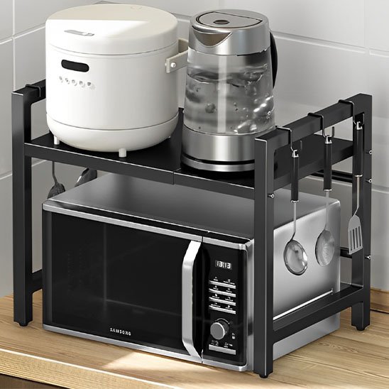 Cuiseur riz et bouilloire sur etagere micro onde