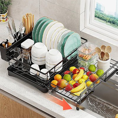 EGOUTTOIR VAISSELLE extension polyvalente au dessus lavabo