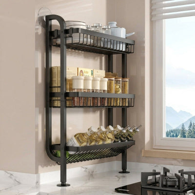 etagere a epice noire de 50 cm