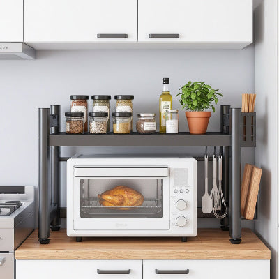 etagere four micro onde entre cuisinière et frigo