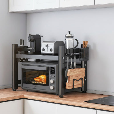 etagere four micro onde près de la plaque de cuisson