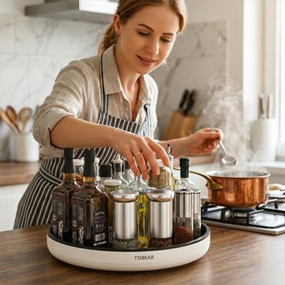 Personne prenant un pot dans range epice de 30 cm
