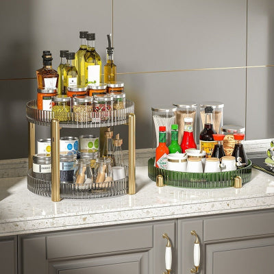ranges epices simple et double sur un comptoir